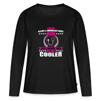 Lustige Allergie & Immunologie Krankenschwester - Frauen Premium Bio Langarmshirt - Schwarz - Vorne - Julia (174cm)