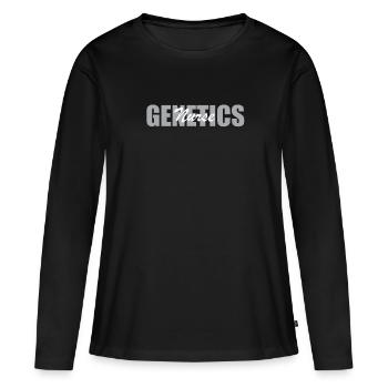Conception d’infirmière en génétique - T-shirt manches longues Premium bio Femme - noir - Devant - Julia (174cm)
