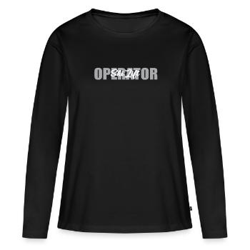 Ski lift operators - Women's Premium Organic Long Sleeve Shirt - black - Front - Julia (174cm)