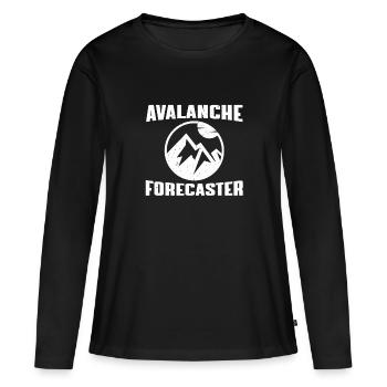 Système d’alerte aux avalanches - T-shirt manches longues Premium bio Femme - noir - Devant - Julia (174cm)