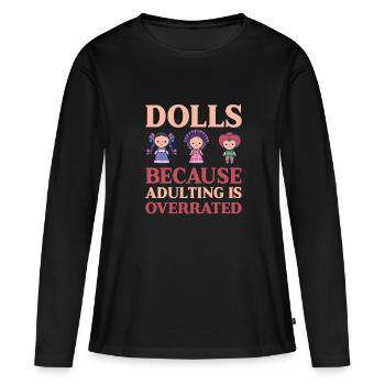 Poupée de collection de poupée de collection drôle - T-shirt manches longues Premium bio Femme - noir - Devant - Julia (174cm)