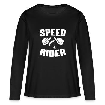 Funny Speed Rider Outfit Speed Riding - T-shirt manches longues Premium bio Femme - noir - Devant - Julia (174cm)