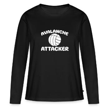 Attaquant d’avalanche - Volleyball sur neige - T-shirt manches longues Premium bio Femme - noir - Devant - Julia (174cm)