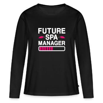 Zukünftiger Spa Manager Wellness-center - Frauen Premium Bio Langarmshirt - Schwarz - Vorne - Julia (174cm)