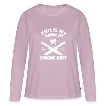 Mushroom soup - Women's Premium Organic Long Sleeve Shirt - dusky pink - Front - Julia (174cm)