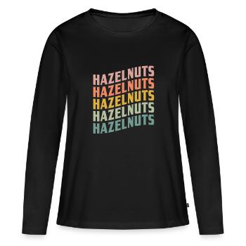 Noisettes - T-shirt manches longues Premium bio Femme - noir - Devant - Julia (174cm)