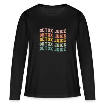 Jus détox - T-shirt manches longues Premium bio Femme - noir - Devant - Julia (174cm)