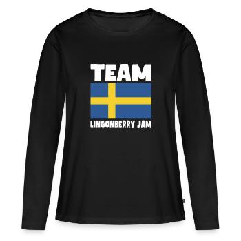 Cranberry Jam Team - Women's Premium Organic Long Sleeve Shirt - black - Front - Julia (174cm)