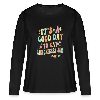 Swedish cranberry jam - Women's Premium Organic Long Sleeve Shirt - black - Front - Julia (174cm)