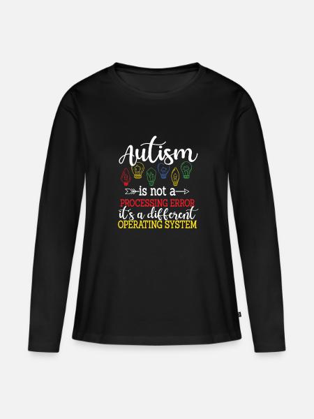 Autism - Women's Premium Organic Long Sleeve Shirt - black