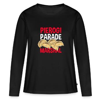 Américain d’origine polonaiseDyngus Day Pierogi Parade Marshal - T-shirt manches longues Premium bio Femme - noir - Devant - Julia (174cm)
