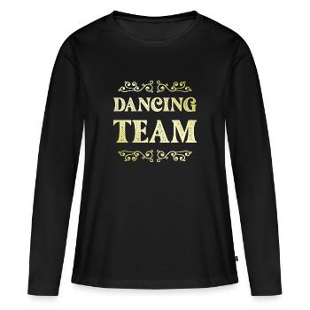 Dancing Team - Frauen Premium Bio Langarmshirt - Schwarz - Vorne - Julia (174cm)