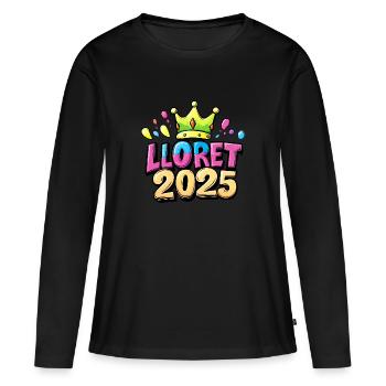 Lloret de Mar 2025 - T-shirt manches longues Premium bio Femme - noir - Devant - Julia (174cm)
