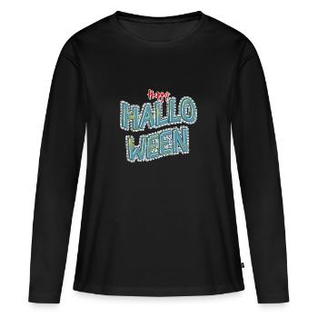 HAPPY HALLOWEEN, grunge - T-shirt manches longues Premium bio Femme - noir - Devant - Julia (174cm)