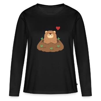 Groundhog Love - Women's Premium Organic Long Sleeve Shirt - black - Front - Julia (174cm)