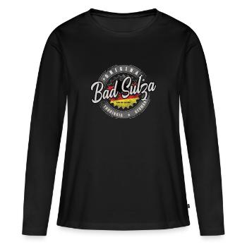 Allemagne d’origine Thuringe Bad Sulza - T-shirt manches longues Premium bio Femme - noir - Devant - Julia (174cm)