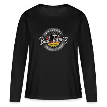 Allemagne d’origine Thuringe Bad Tabarz - T-shirt manches longues Premium bio Femme - noir - Devant - Julia (174cm)