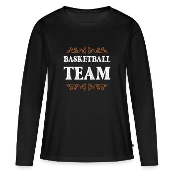 Équipe de basket-ball - T-shirt manches longues Premium bio Femme - noir - Devant - Julia (174cm)