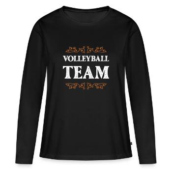 Équipe de volley-ball - T-shirt manches longues Premium bio Femme - noir - Devant - Julia (174cm)