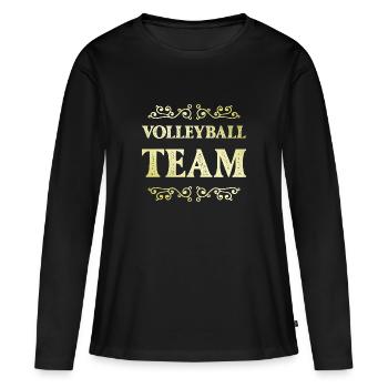 Équipe de volley-ball - T-shirt manches longues Premium bio Femme - noir - Devant - Julia (174cm)