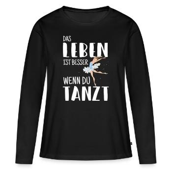 Ballett Tänzerin Geschenk - Frauen Premium Bio Langarmshirt - Schwarz - Vorne - Julia (174cm)