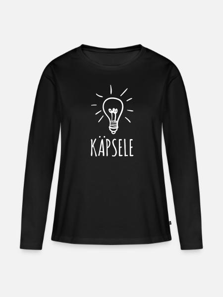 Käpsele - Schwäbisches Genie und Schlaumeier - Frauen Premium Bio Langarmshirt - Schwarz