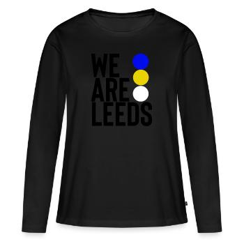 Leeds - T-shirt manches longues Premium bio Femme - noir - Devant - Julia (174cm)