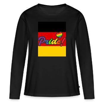 Allemagne Pride Christopher Street Day - T-shirt manches longues Premium bio Femme - noir - Devant - Julia (174cm)