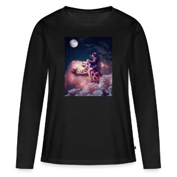 Dreamer - Women's Premium Organic Long Sleeve Shirt - black - Front - Julia (174cm)