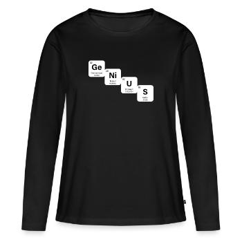 Génie - T-shirt manches longues Premium bio Femme - noir - Devant - Julia (174cm)