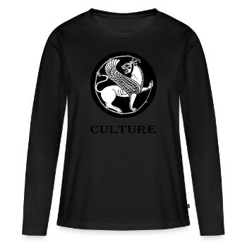 Griechisches Fabelwesen CULTURE - Frauen Premium Bio Langarmshirt - Schwarz - Vorne - Julia (174cm)