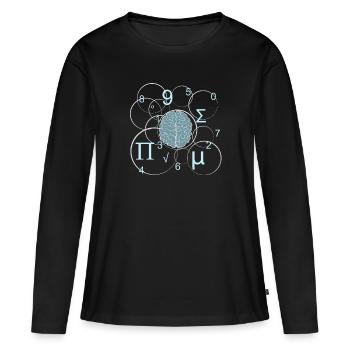 L’ scientifique - T-shirt manches longues Premium bio Femme - noir - Devant - Julia (174cm)