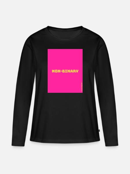 Non-binary - Frauen Premium Bio Langarmshirt - Schwarz