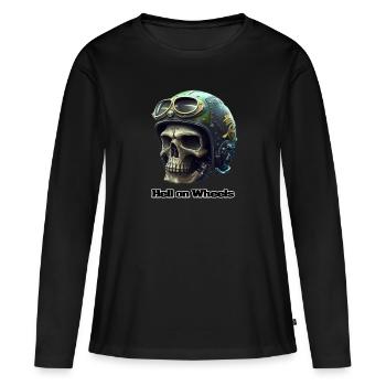 L’enfer sur roues - T-shirt manches longues Premium bio Femme - noir - Devant - Julia (174cm)