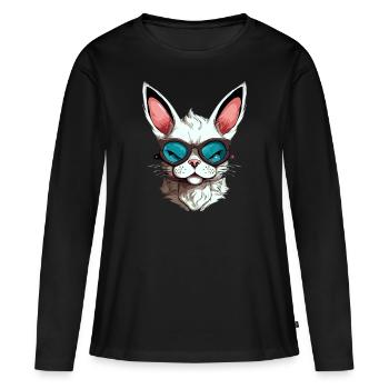Pinou the streum - Women's Premium Organic Long Sleeve Shirt - black - Front - Julia (174cm)