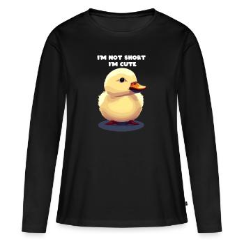Duckling Cute Cute Cute - Women's Premium Organic Long Sleeve Shirt - black - Front - Julia (174cm)