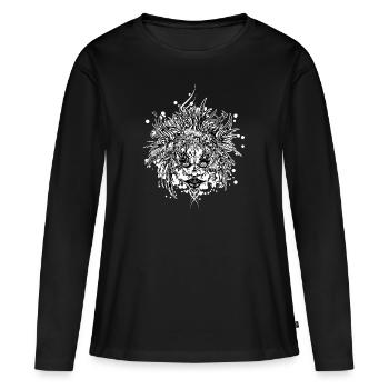 MASK TOTEM - T-shirt manches longues Premium bio Femme - noir - Devant - Julia (174cm)