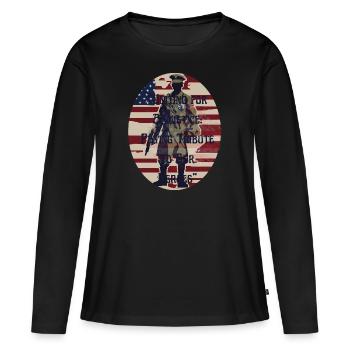 Veteranen, Veteranen, Waffenstillstand. - Frauen Premium Bio Langarmshirt - Schwarz - Vorne - Julia (174cm)