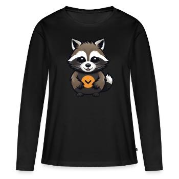 Crèche douce v2 - T-shirt manches longues Premium bio Femme - noir - Devant - Julia (174cm)