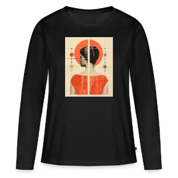 Vierge - T-shirt manches longues Premium bio Femme - noir - Devant - Julia (174cm)
