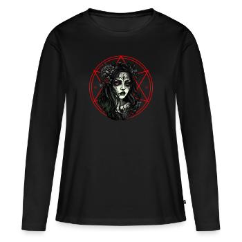 Femme Fatale - Women's Premium Organic Long Sleeve Shirt - black - Front - Julia (174cm)