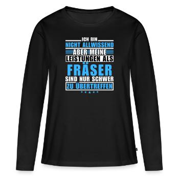 Unsurpassed performance as a cutter - Women's Premium Organic Long Sleeve Shirt - black - Front - Julia (174cm)