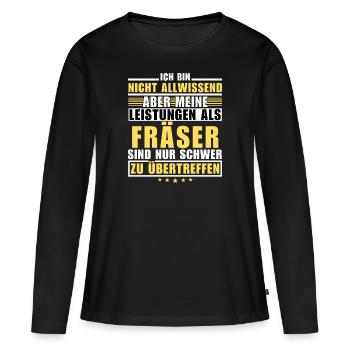 Unsurpassed performance as a cutter - Women's Premium Organic Long Sleeve Shirt - black - Front - Julia (174cm)