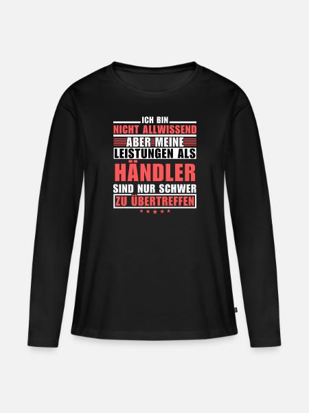 Unübertroffene Leistung als Händler - Frauen Premium Bio Langarmshirt - Schwarz