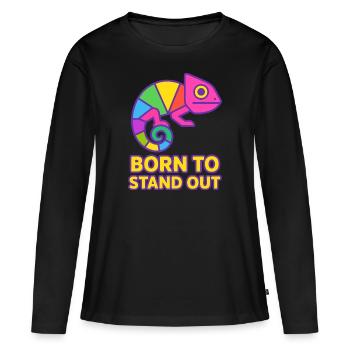 Chameleon Pride – Avec style Gay Pride pride month - T-shirt manches longues Premium bio Femme - noir - Devant - Julia (174cm)
