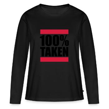 balken 100 pour cent taken pardon amour amour p - T-shirt manches longues Premium bio Femme - noir - Devant - Julia (174cm)