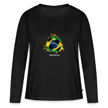  du Brésil - T-shirt manches longues Premium bio Femme - noir - Devant - Julia (174cm)