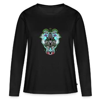le grand choeur - T-shirt manches longues Premium bio Femme - noir - Devant - Julia (174cm)