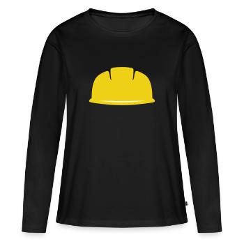 Casque - T-shirt manches longues Premium bio Femme - noir - Devant - Julia (174cm)
