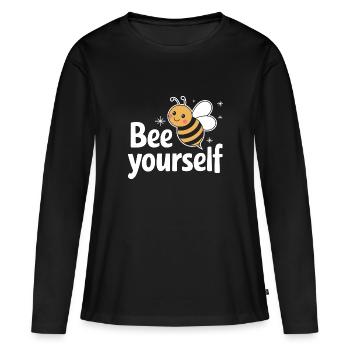abeille abeille apicultrice abeille abeille - T-shirt manches longues Premium bio Femme - noir - Devant - Julia (174cm)